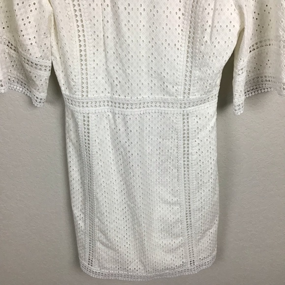 NEW NWT L’agence Dress White Eyelet Sheath - Picture 3 of 7
